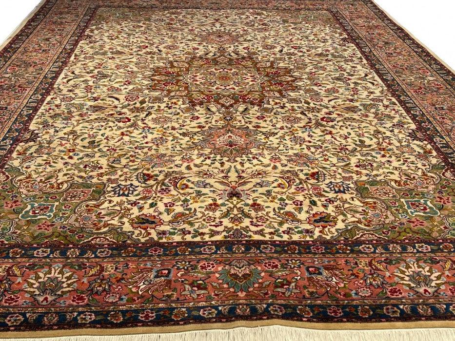 Canvello Fine Hand Knotted Vintage Persian Tabriz SW Rug - 6'6'' X 9'11''