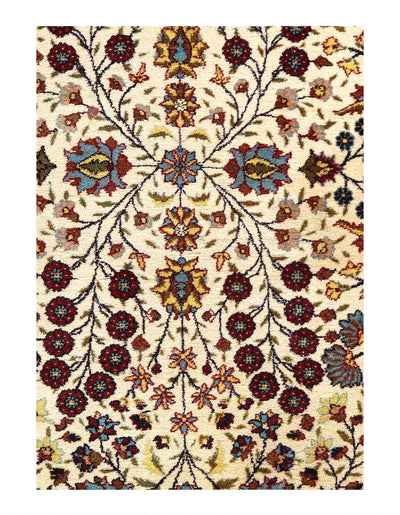 Canvello Fine hand Knotted vintage Turkish Hereke 4'2'' X 6'1'' - Canvello