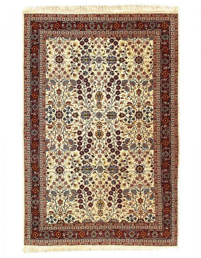 Canvello Fine hand Knotted vintage Turkish Hereke 4'2'' X 6'1'' - Canvello