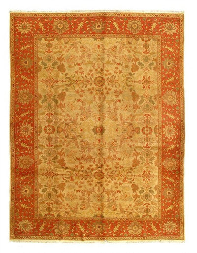 Canvello Fine Hand Knotted ziegler sultanabad design rug 9'4'' X 11'11'' - Canvello