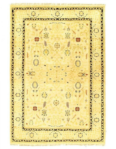 Canvello Fine Hand Knotted ziegler Sultanabad Desing rug 6'1'' X 9'1'' - Canvello