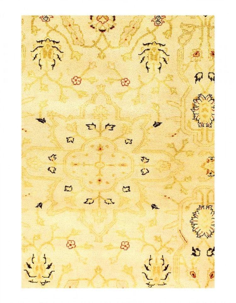 Canvello Fine Hand Knotted ziegler Sultanabad Desing rug 6'1'' X 9'1'' - Canvello