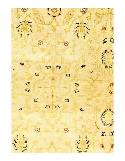 Canvello Fine Hand Knotted ziegler Sultanabad Desing rug 6'1'' X 9'1'' - Canvello