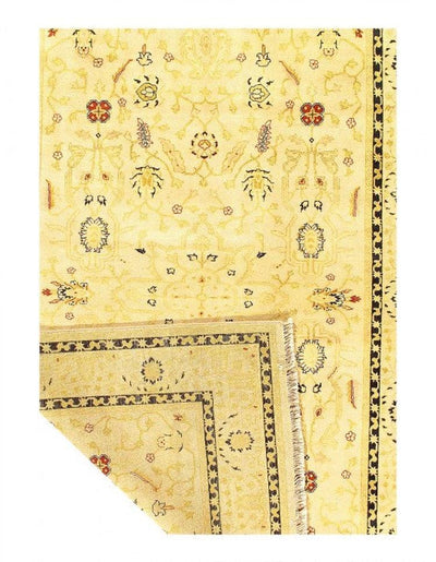 Canvello Fine Hand Knotted ziegler Sultanabad Desing rug 6'1'' X 9'1'' - Canvello