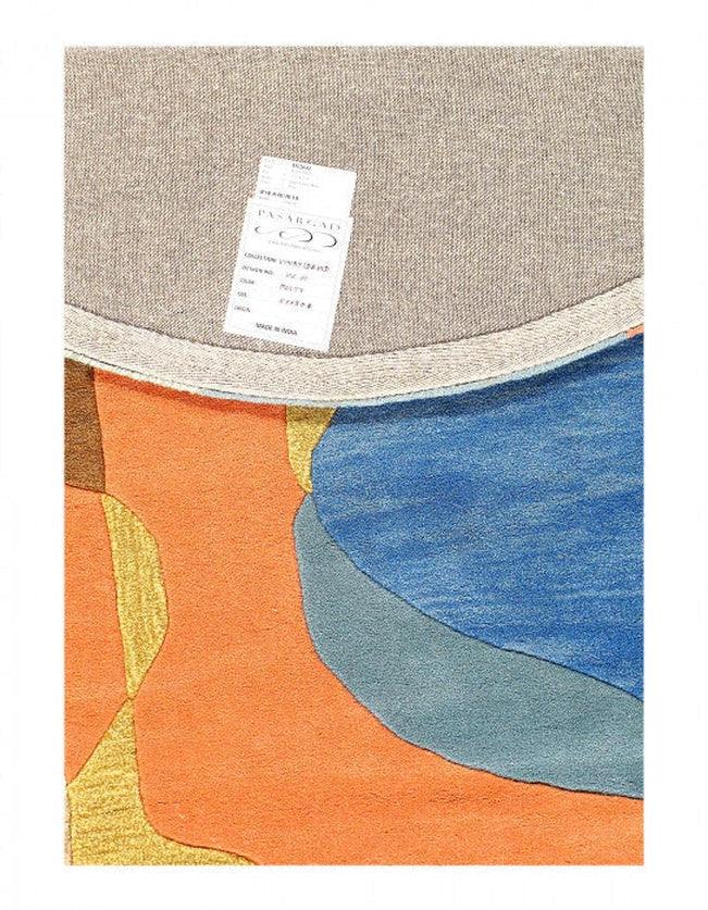 Canvello Fine Hand Tufted Abstract Round Rug - 5' X 5'