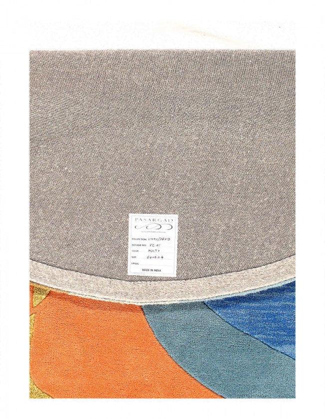 Canvello Fine Hand Tufted Abstract Round Rug - 6' X 6'