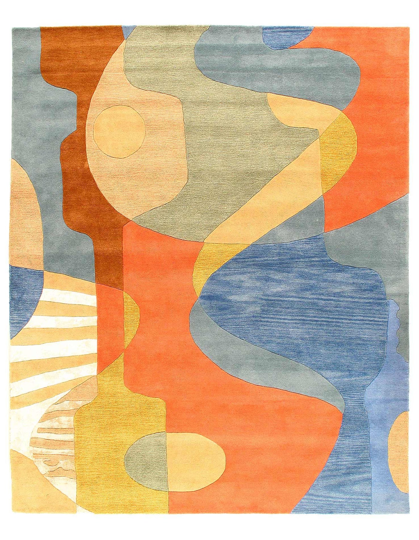 Canvello Fine Hand Tufted Abstract Rug - 7'9"X 9'9" - Canvello