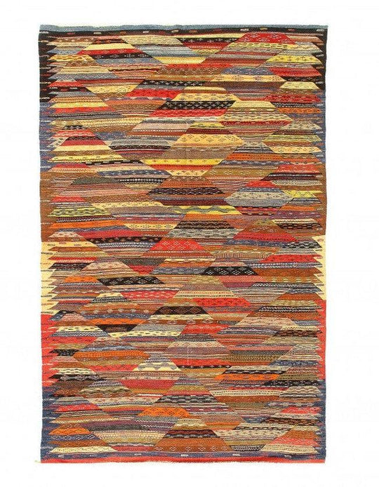 Canvello fino tejido a mano tejido plano Vintage marroquí 6' X 9'5''