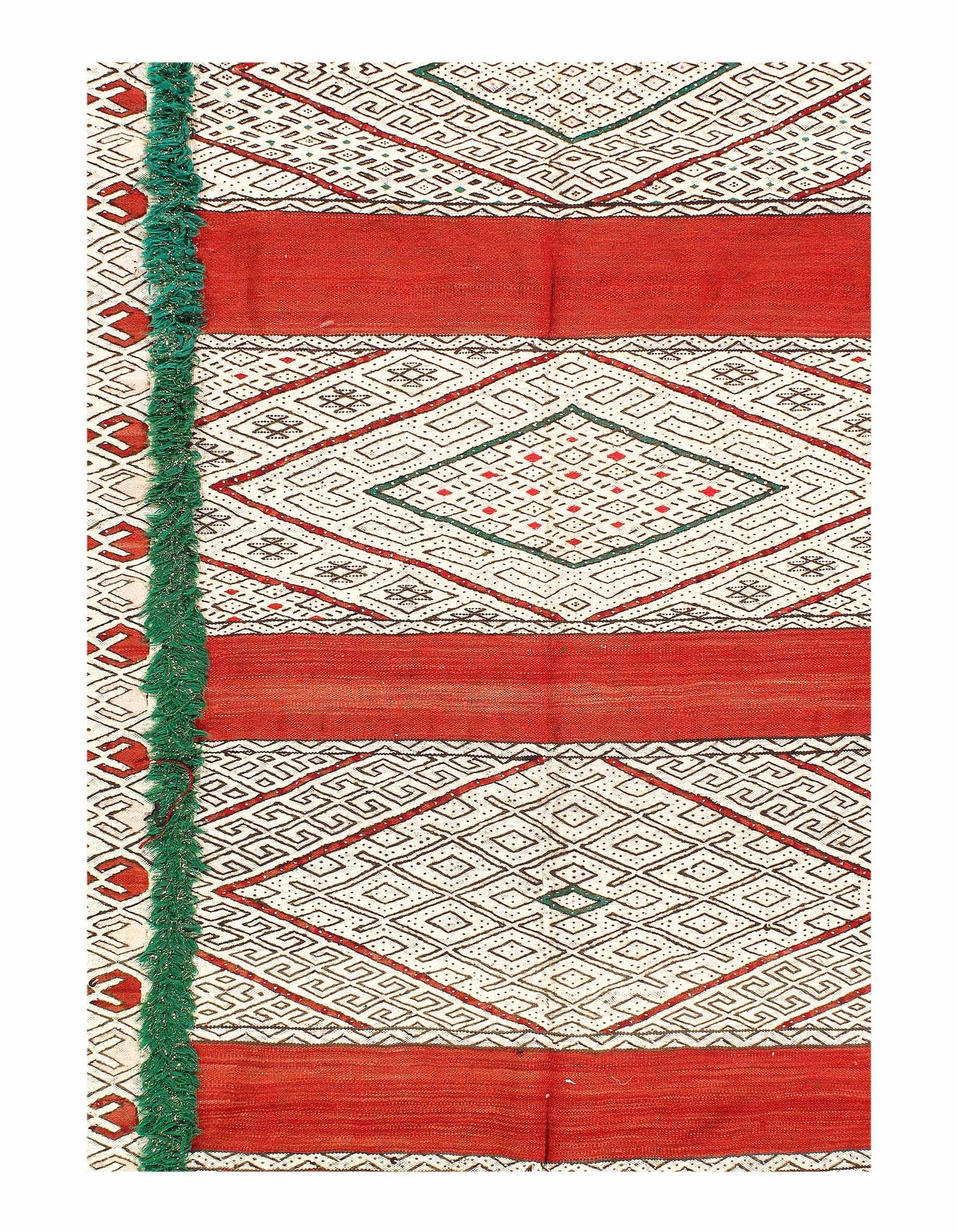 Fine Hand woven Flat Weave vintage Sumak 5'1'' X 7'2''