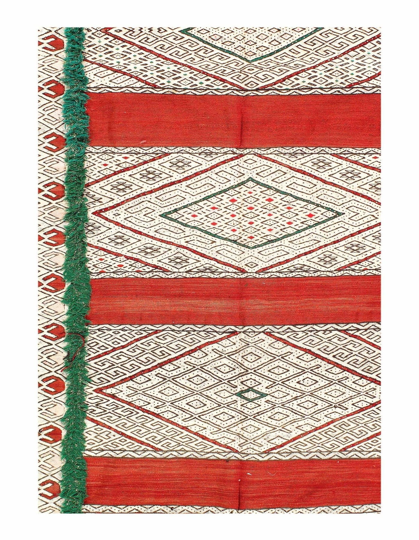 Canvello Fine Hand woven Flat Weave vintage Sumak 5'1'' X 7'2'' - Canvello