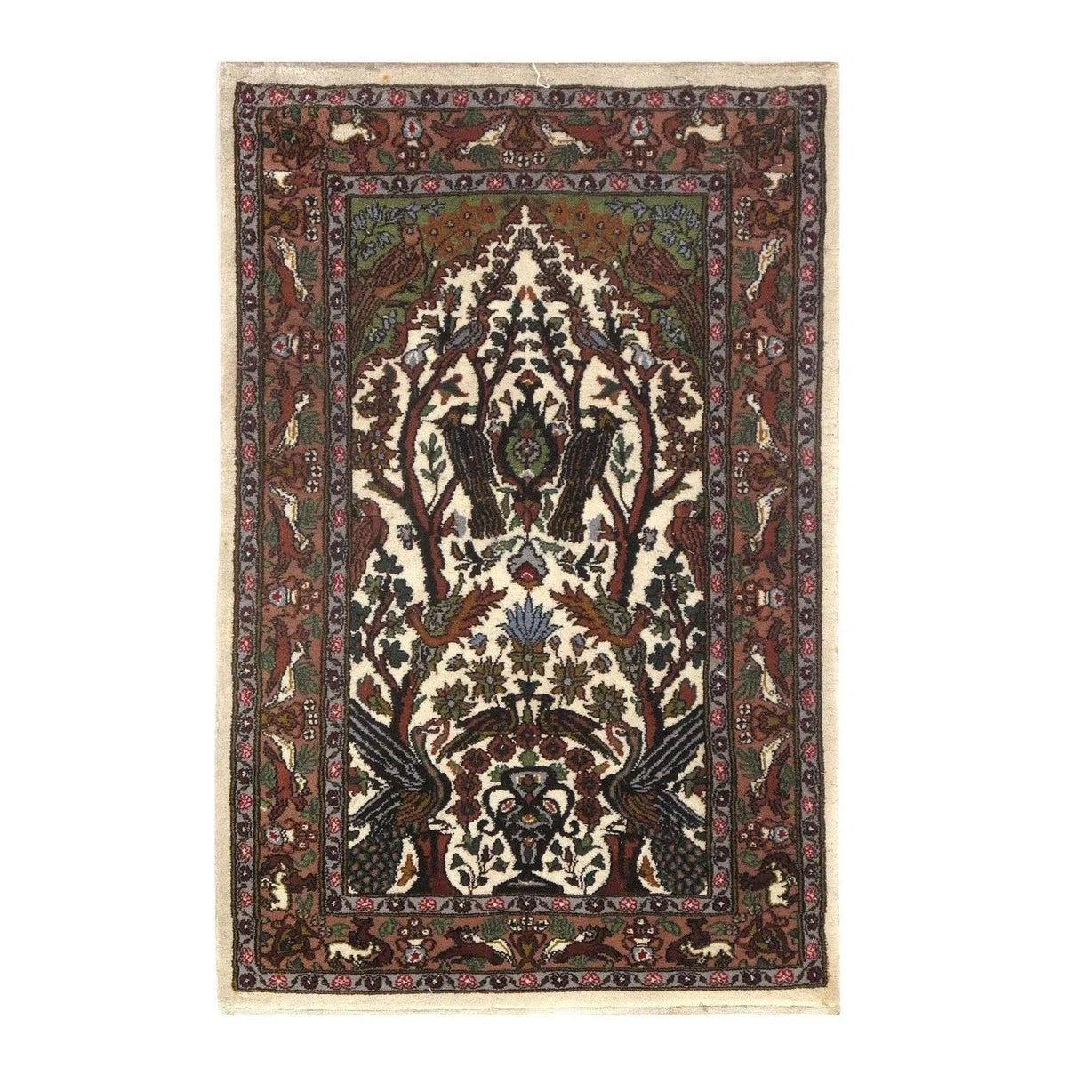 Canvello Fine Indo Tabriz Rug - 2'5" X 3'10"