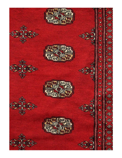 Canvello Fine Pak Bokhara Hand - Knotted Rug - 4'8" × 6'6" - Canvello