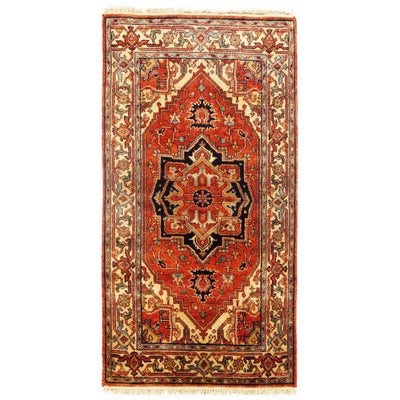 Canvello Fine Serapi Design Hand - Knotted Rug - 2'10" X 5'5" - Canvello