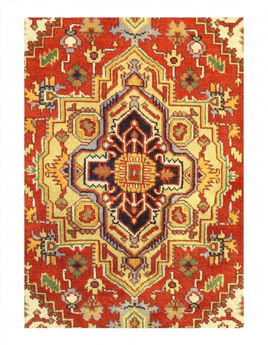 Canvello Fine Serapi Hand - Knotted Rug - 4' X 6'1" - Canvello