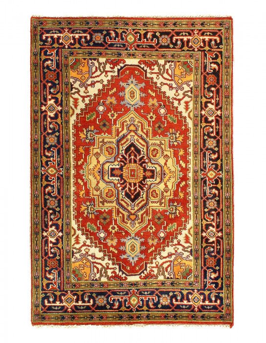 Canvello Fine Serapi Hand - Knotted Rug - 4' X 6'1" - Canvello