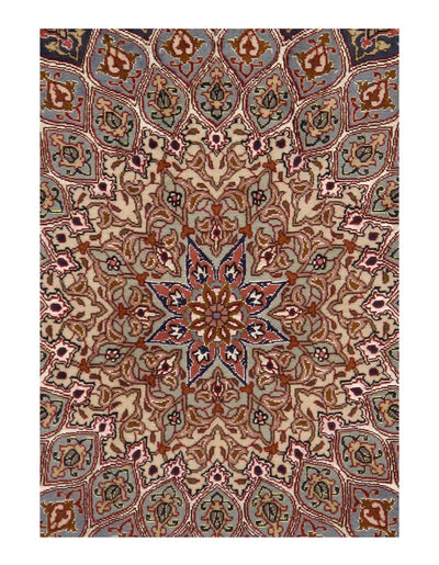 Canvello Fine silk & wool Silkroad Tabriz Rug - 7'11'x11'4" - Canvello