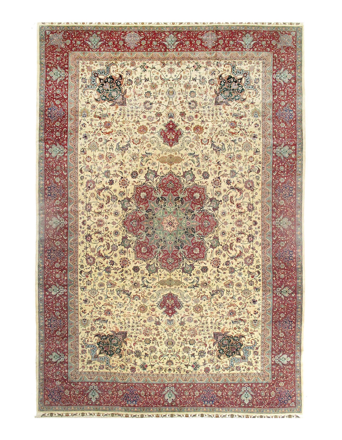 Fine Persian silk & wool Tabriz 12'11'' X 19'2''