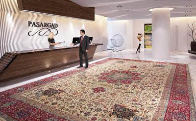 Fine Persian silk & wool Tabriz 12'11'' X 19'2''