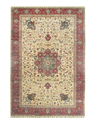 Canvello Fine Silkroad silk & wool Tabriz 12'11'' X 19'2'' - Canvello