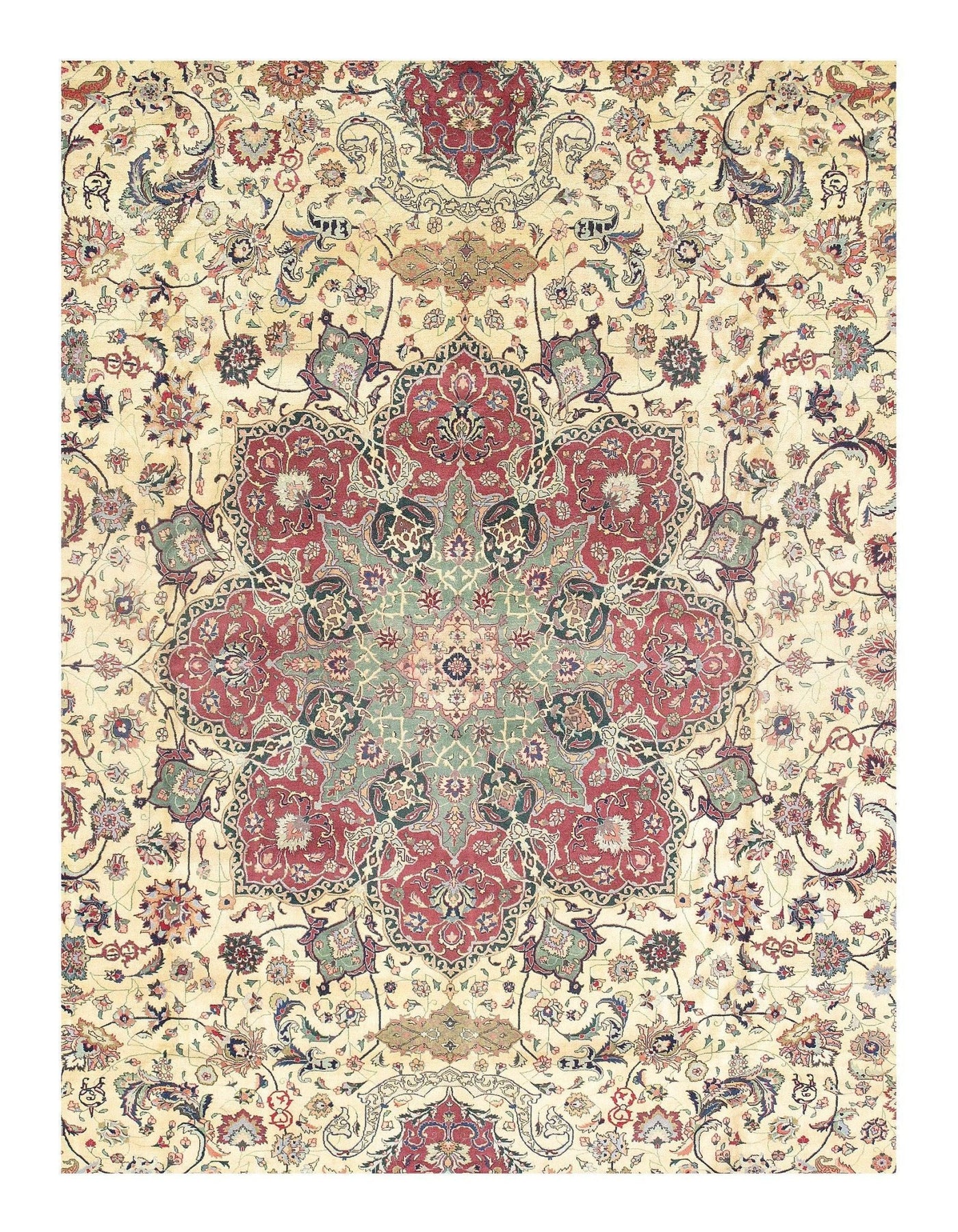 Canvello Fine Silkroad silk & wool Tabriz 12'11'' X 19'2'' - Canvello