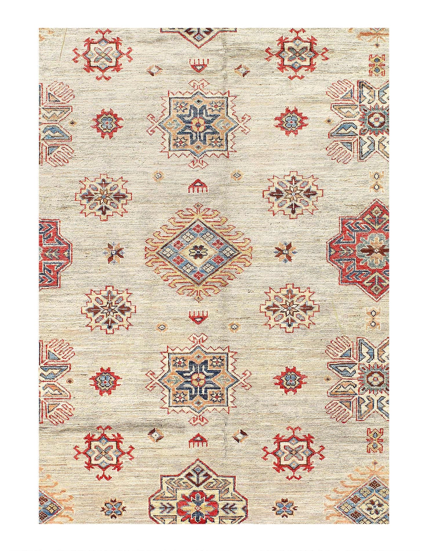 Canvello Fine Super Kazak Lamb's Wool Rug - 8' X 11' - Canvello