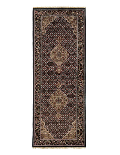 Canvello Fine Tabriz Mahi Design Silk & Wool Runner - 2'6" X 6'8" - Canvello