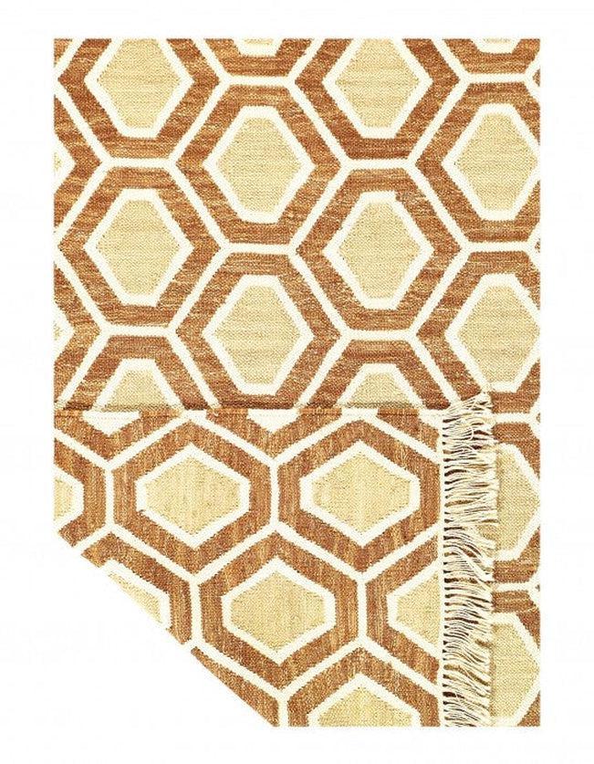 Canvello Flat Weave Beige/Tan Area Rug - 5'2" x 2'10" - Canvello