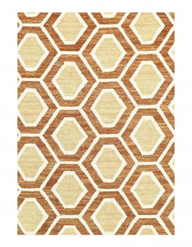 Canvello Flat Weave Beige/Tan Area Rug - 5'2" x 2'10" - Canvello