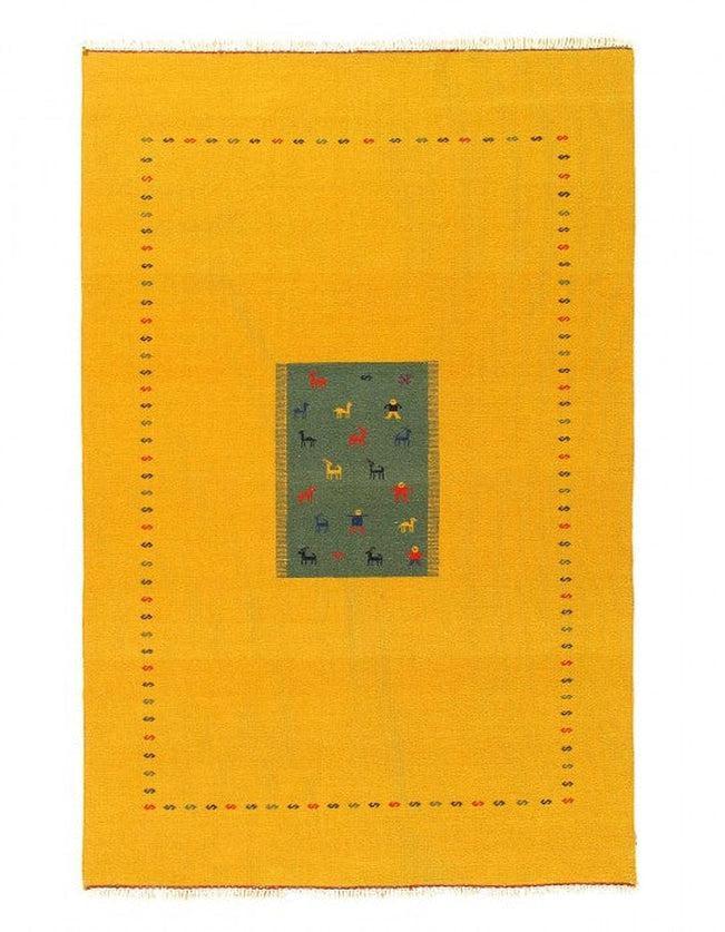 Canvello Flat Weave hand Knotted Sumak Rug - 6'2'' X 9'1''