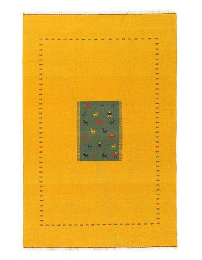 Canvello Flat Weave hand Knotted Sumak Rug - 6'2'' X 9'1''