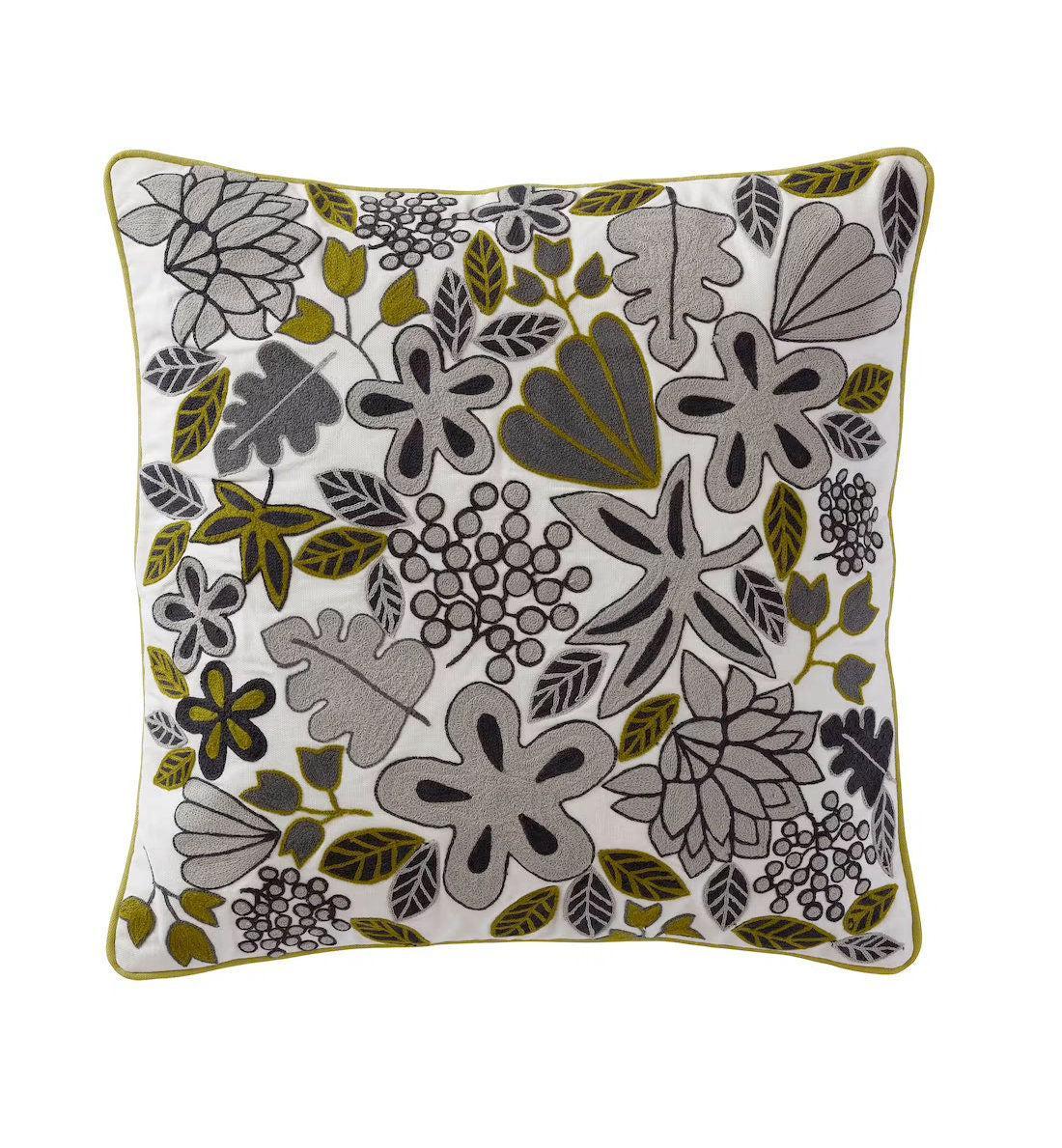 Canvello Floral Hand Embroidered Pillows | 20 X 20 in (50 X 50 cm)
