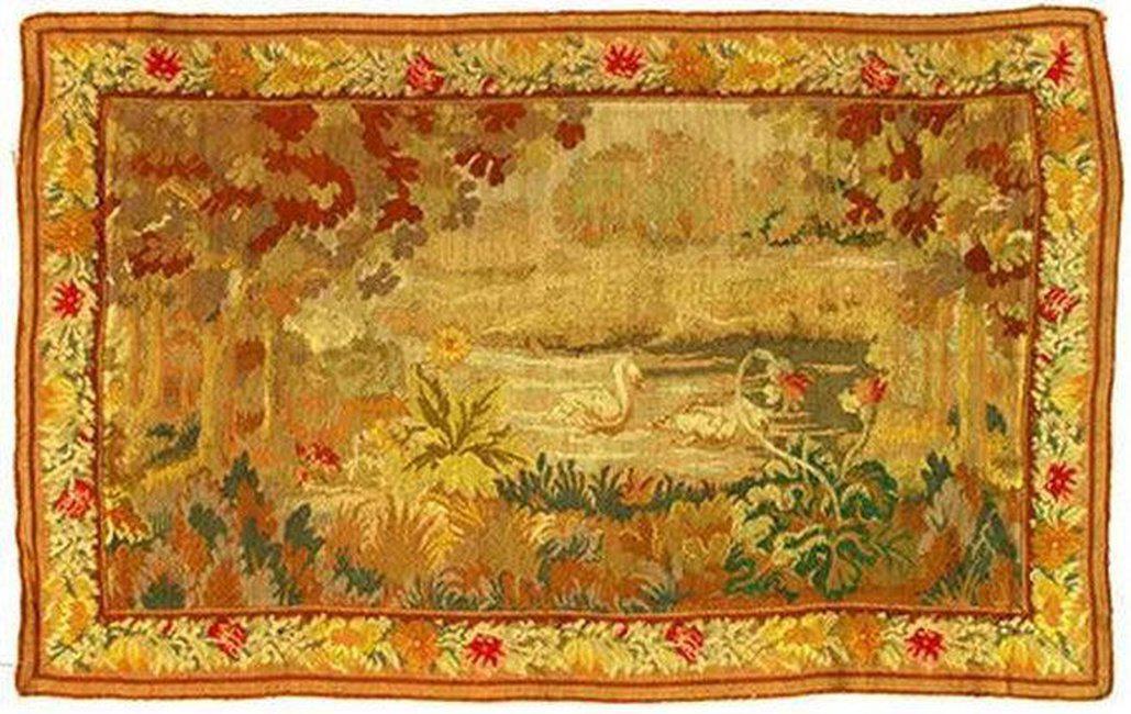 French Floral Tapestry 3'5" x 5'4"
