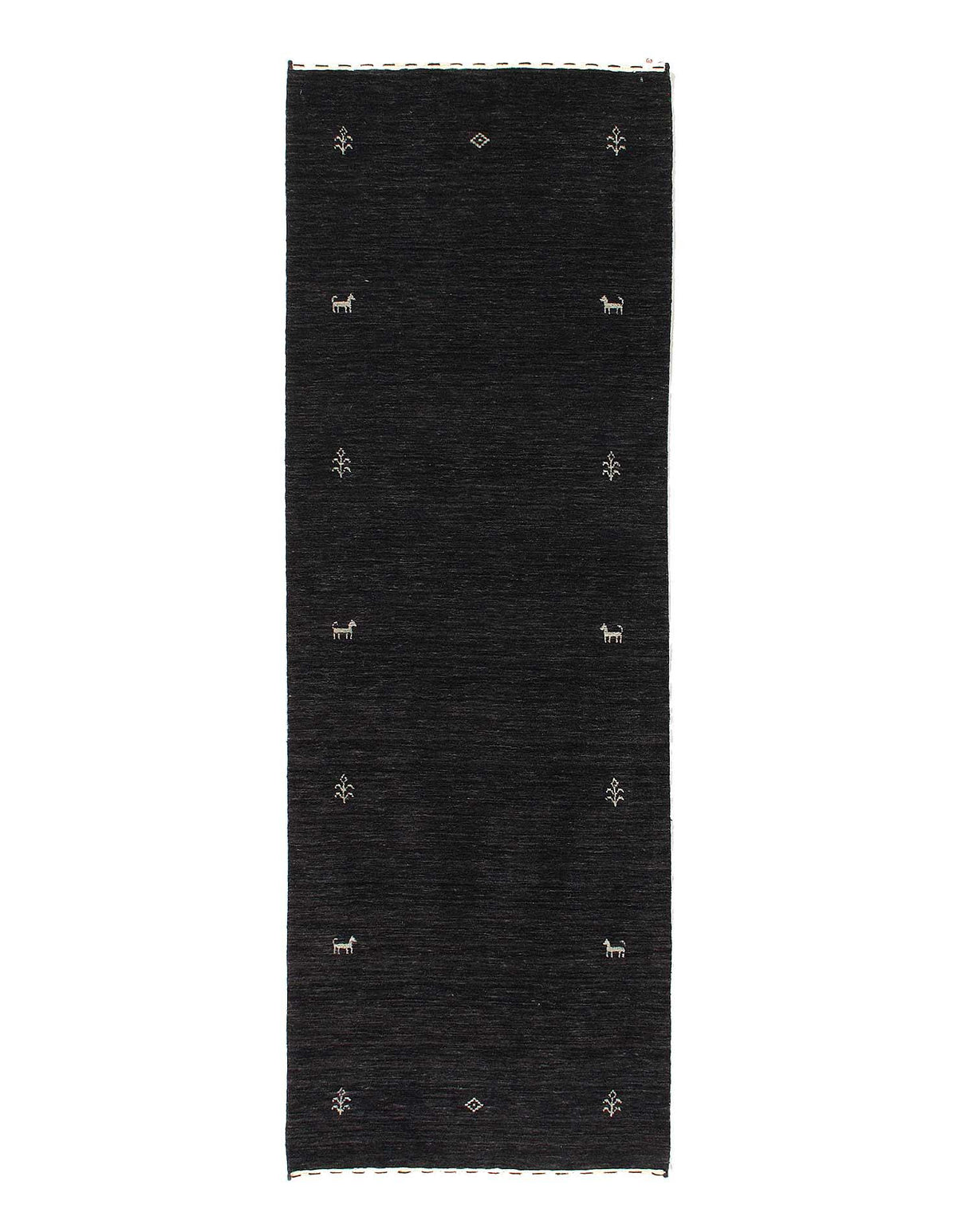 Canvello Gabbeh Black Runner Rug - 2'6'' X 8'