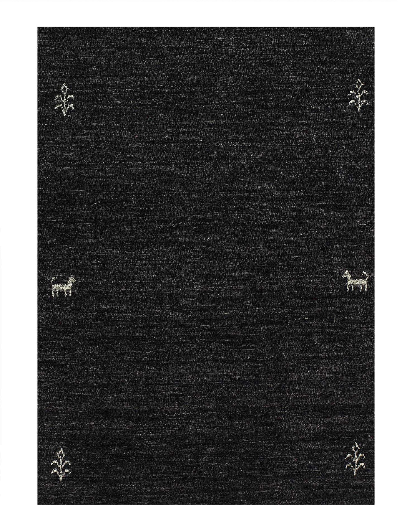 Canvello Gabbeh Black Runner Rug - 2'6'' X 8' - Canvello