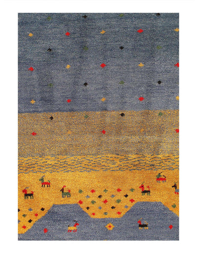 Canvello Gabbeh Brown And Grey Rug - 6'9 X 8'9"