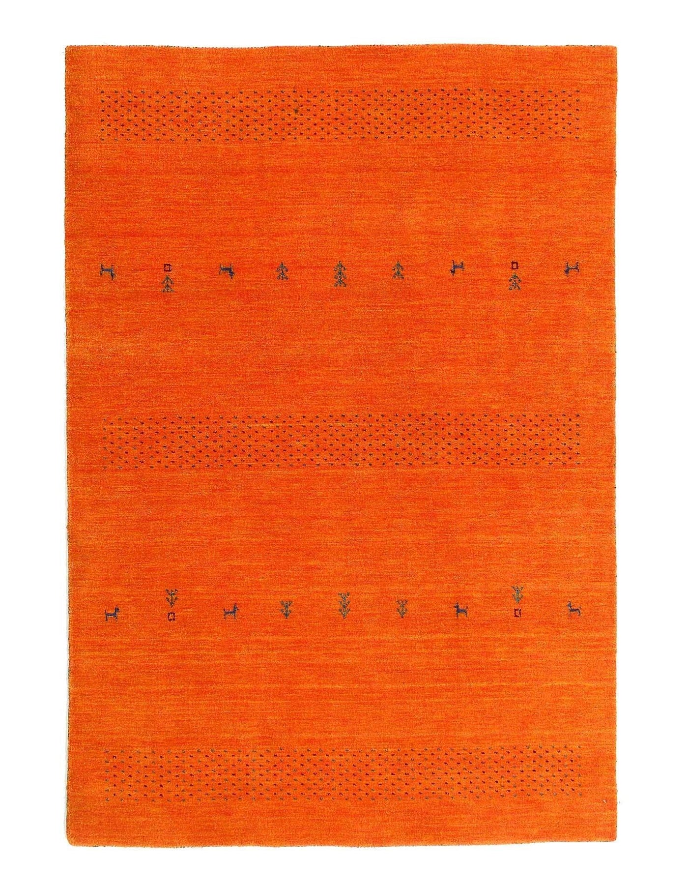 Canvello Gabbeh Burnt Orange Area Rug - 5' X 7'1'' - Canvello