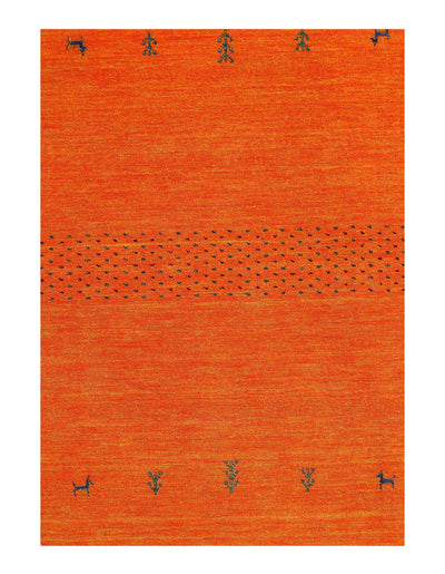 Canvello Gabbeh Burnt Orange Area Rug - 5' X 7'1'' - Canvello