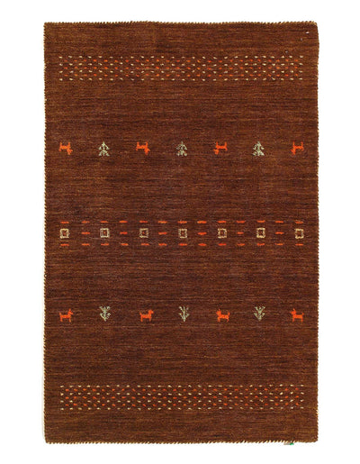 Canvello Gabbeh Dark Brown Area Rug - 3' X 4'9'' - Canvello