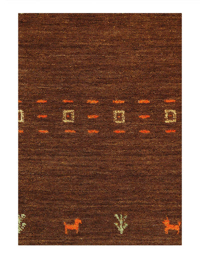 Canvello Gabbeh Dark Brown Area Rug - 3' X 4'9'' - Canvello