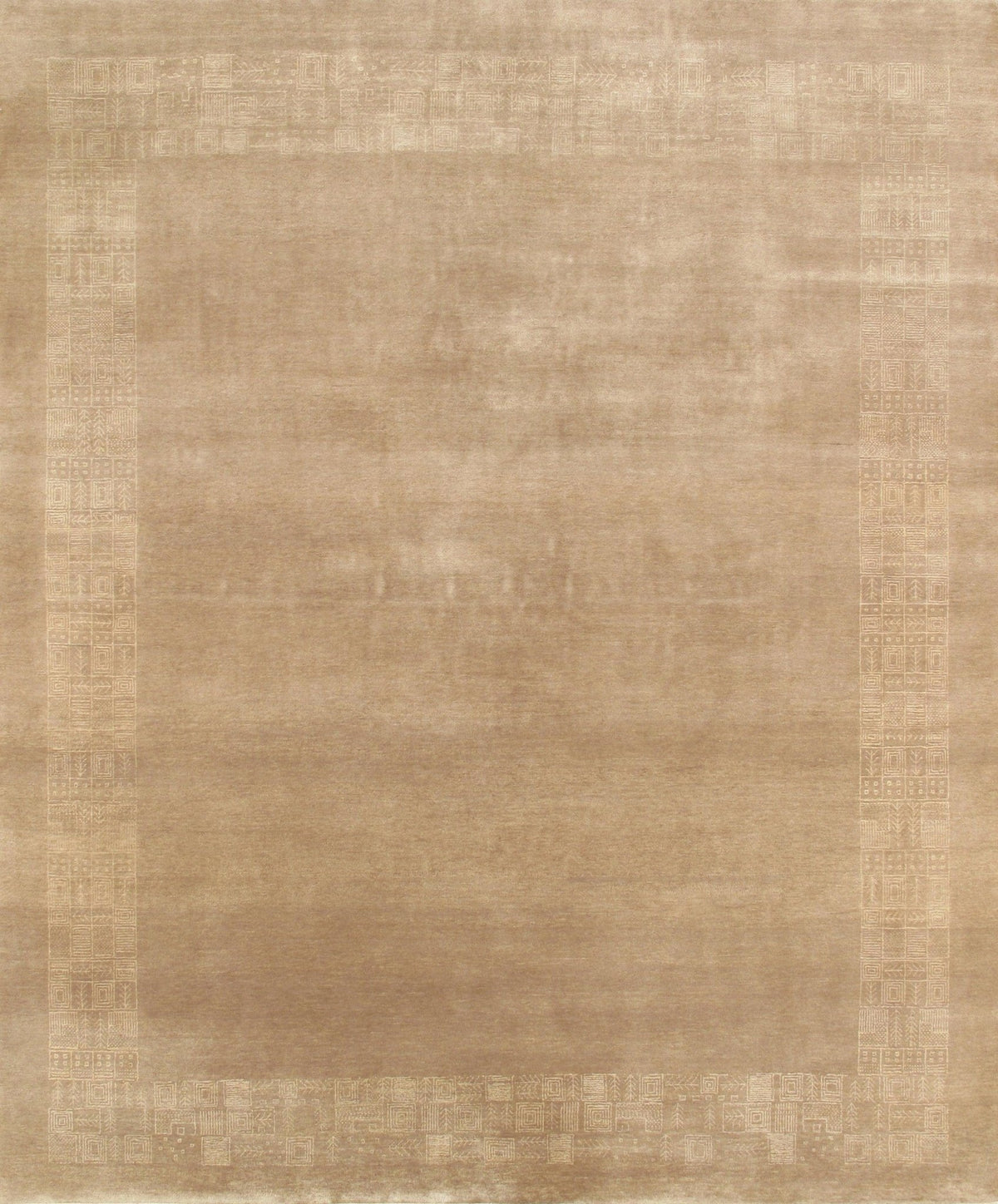 Canvello Gabbeh Hand-Knotted Lamb's Wool Area Rug- 8' X 9'7"