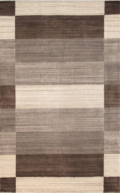 Canvello Gabbeh Hand - Loomed Silk & Wool Indoor Area Rug - 4'11" X 8'8" - Canvello