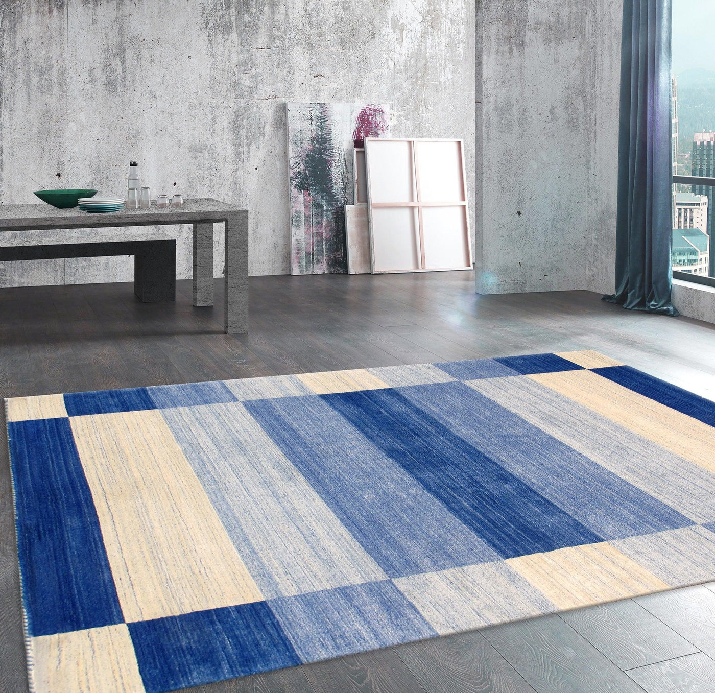 Canvello Gabbeh Hand - Loomed Silk & Wool Indoor Area Rug - 4'11" X 8'8" - Canvello