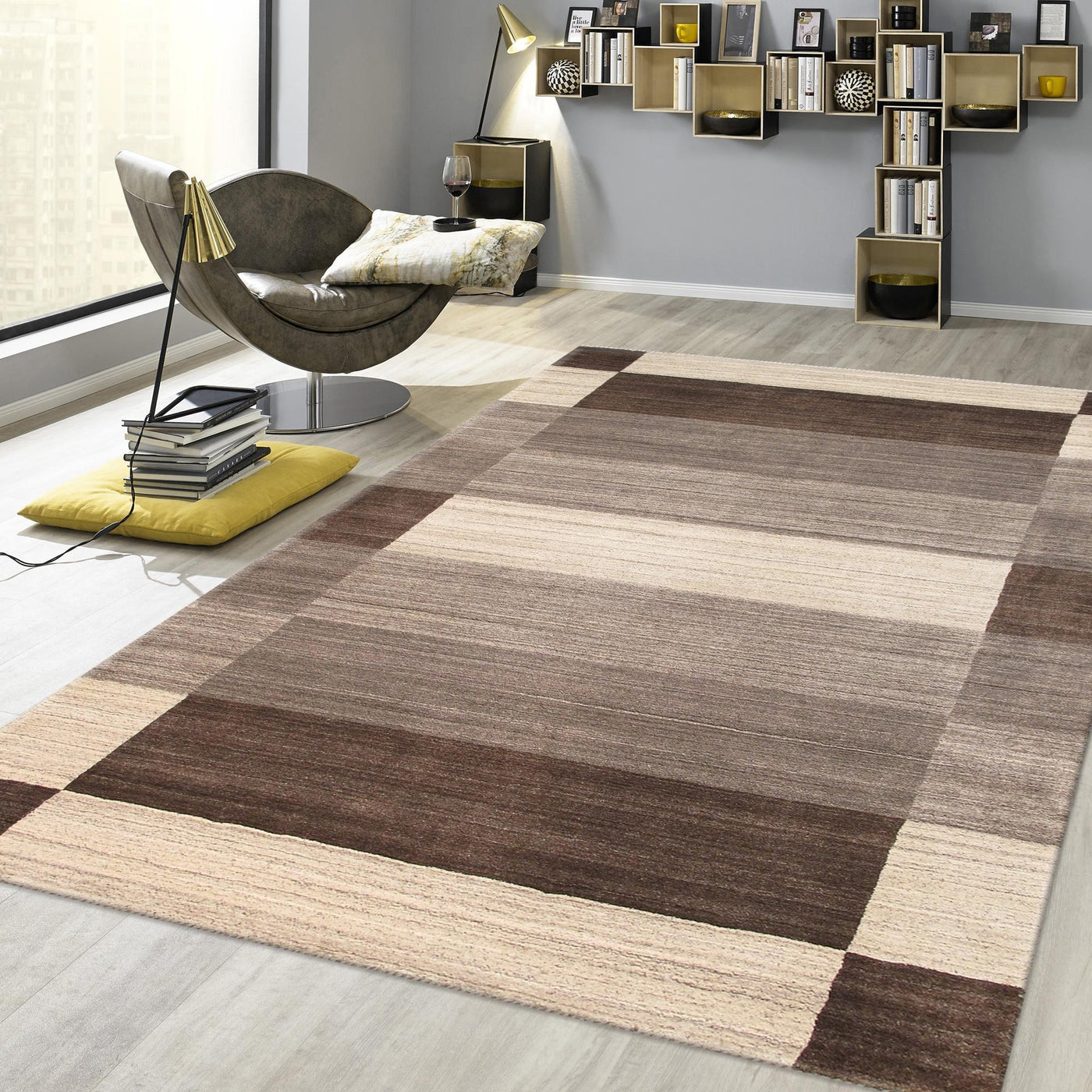 Canvello Gabbeh Hand - Loomed Silk & Wool Indoor Area Rug - 4'11" X 8'8" - Canvello