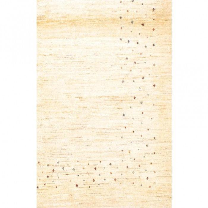 Canvello Gabbeh Hand - Spun Ivory Wool Rug - 4'2" X 6' - Canvello