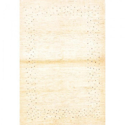 Canvello Gabbeh Hand - Spun Ivory Wool Rug - 4'2" X 6' - Canvello