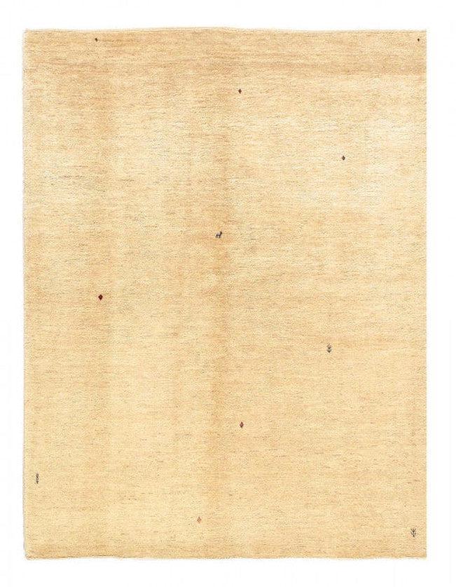 Canvello Gabbeh Hand - Spun Wool Ivory Rug - 5' X 6'5" - Canvello