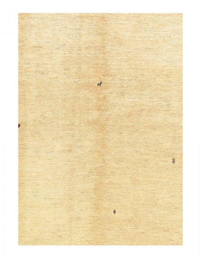 Canvello Gabbeh Hand - Spun Wool Ivory Rug - 5' X 6'5" - Canvello