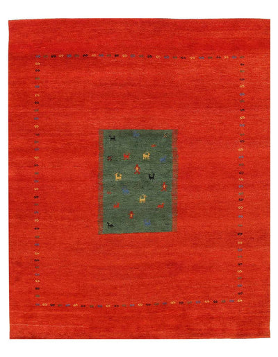 Canvello Gabbeh Large Red Area Rug - 8'2'' X 9'11''