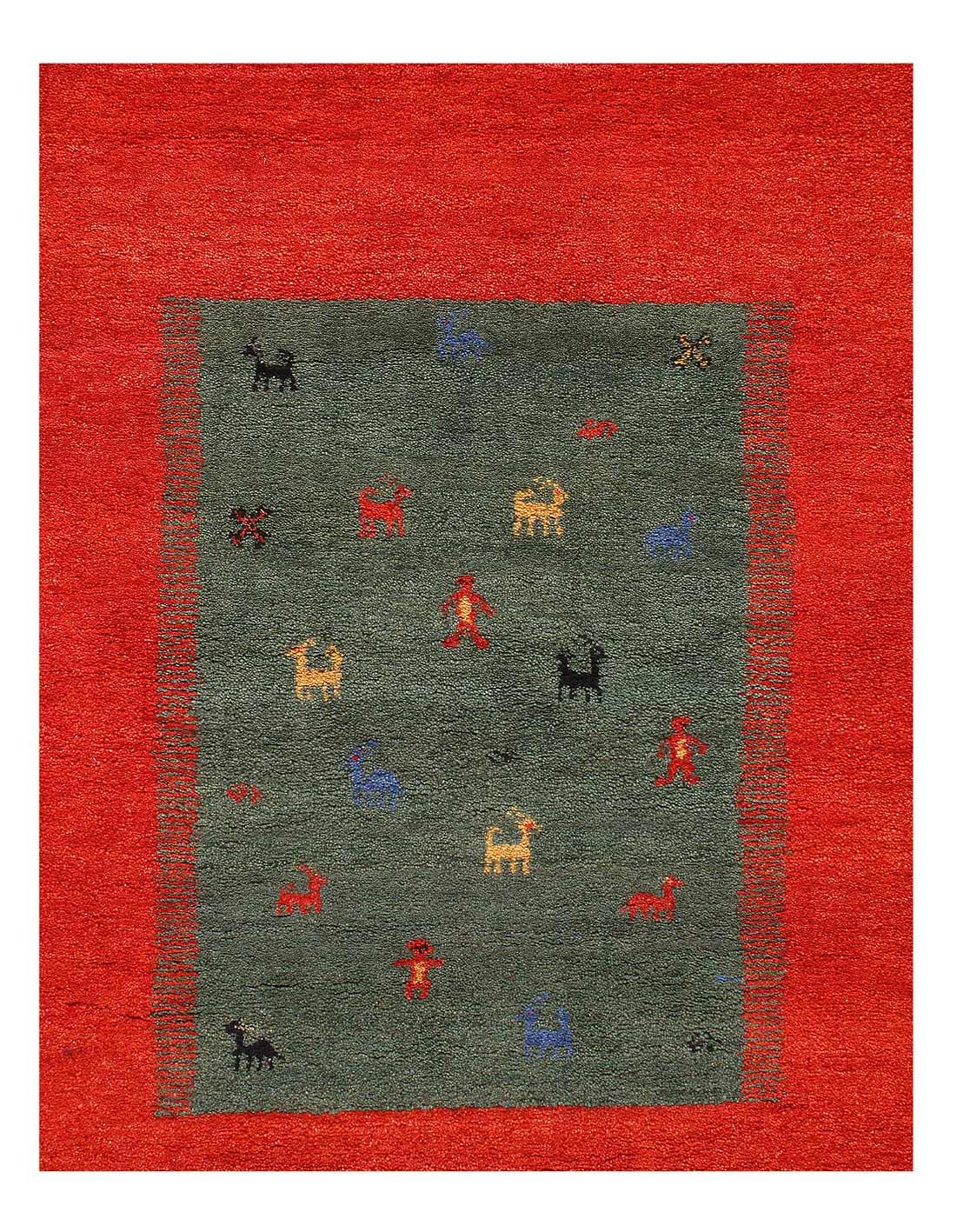 Canvello Gabbeh Large Red Area Rug - 8'2'' X 9'11''