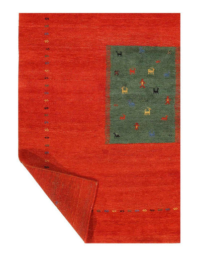 Canvello Gabbeh Large Red Area Rug - 8'2'' X 9'11'' - Canvello